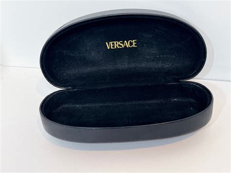 versace glasses cases|versace eyeglass case hard black.